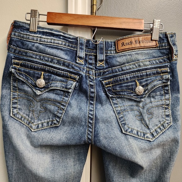 Rock Revival Denim - Rock Revival Jessica Women's Dark Blue Skinny Jeans Size 29 Western Cowgirl